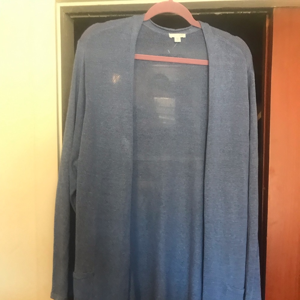 JJill Long periwinkle blue cardigan